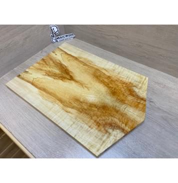Клён Американский Spalted Волнистый заготовка на топ Смешанный ААА Волна А 19х187х530-470 мм - 2шт.(книжкой) Уценка-гнилостные поражения древесины, под стабилизацию или работу с порозаполнителями-11