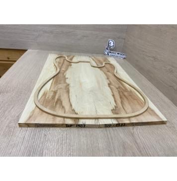 Клён Американский Волнистый заготовка на топ Смешанный ААА Волна А 10х180х520 мм - 2 шт. (книжкой) -11