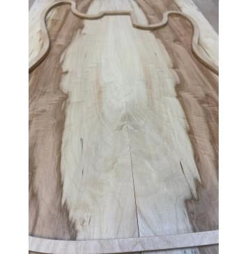 Клён Американский Волнистый заготовка на топ Смешанный ААА Волна А 10х180х520 мм - 2 шт. (книжкой) -4