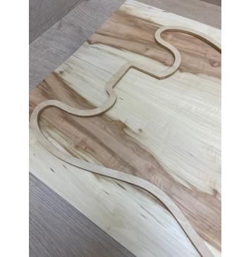 Клён Американский Волнистый заготовка на топ Смешанный ААА Волна А 10х180х520 мм - 2 шт. (книжкой) -3