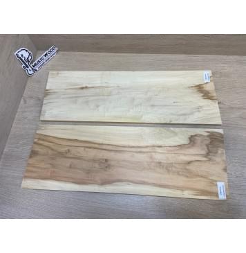 Клён Американский Волнистый заготовка на топ Смешанный ААА Волна А 10х180х520 мм - 2 шт. (книжкой) -10