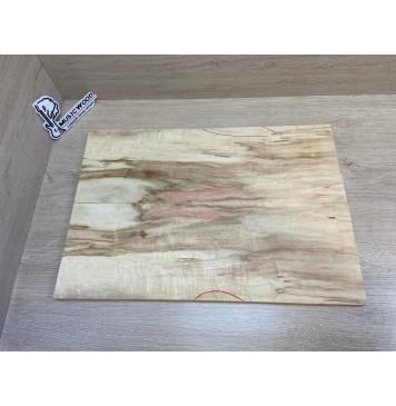 Клён Американский Волнистый заготовка на топ Смешанный ААА Волна АА 17х172х495 мм - 2 шт. (книжкой) АКЦИЯ-3