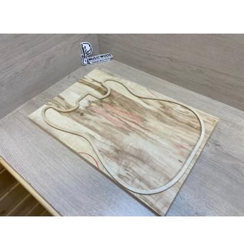 Клён Американский Волнистый заготовка на топ Смешанный ААА Волна АА 17х172х495 мм - 2 шт. (книжкой) АКЦИЯ-5