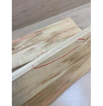 Клён Американский Волнистый заготовка на топ Смешанный ААА Волна АА 17х172х495 мм - 2 шт. (книжкой) АКЦИЯ-7