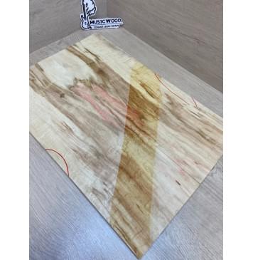 Клён Американский Волнистый заготовка на топ Смешанный ААА Волна АА 17х172х495 мм - 2 шт. (книжкой) АКЦИЯ-14