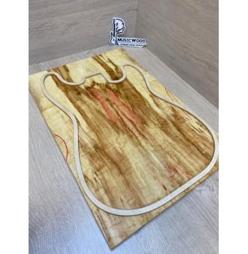 Клён Американский Волнистый заготовка на топ Смешанный ААА Волна АА 17х172х495 мм - 2 шт. (книжкой) АКЦИЯ-16