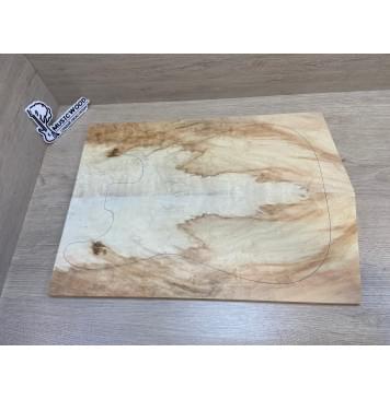 Клён Американский Волнистый заготовка на топ Смешанный ААА Волна АА 17х186-182х515-490 мм - 2 шт. (книжкой) АКЦИЯ-2