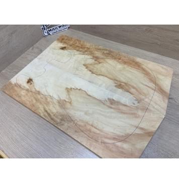 Клён Американский Волнистый заготовка на топ Смешанный ААА Волна АА 17х186-182х515-490 мм - 2 шт. (книжкой) АКЦИЯ-3