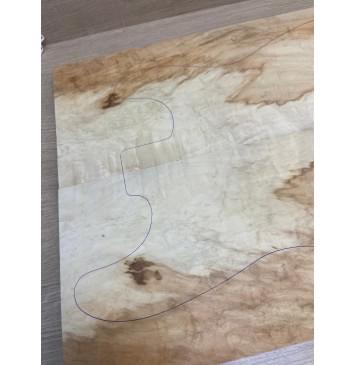 Клён Американский Волнистый заготовка на топ Смешанный ААА Волна АА 17х186-182х515-490 мм - 2 шт. (книжкой) АКЦИЯ-6