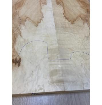 Клён Американский Волнистый заготовка на топ Смешанный ААА Волна АА 17х186-182х515-490 мм - 2 шт. (книжкой) АКЦИЯ-5