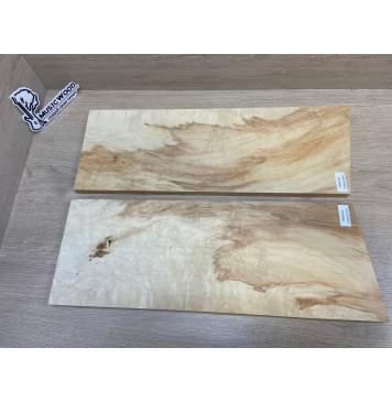 Клён Американский Волнистый заготовка на топ Смешанный ААА Волна АА 17х186-182х515-490 мм - 2 шт. (книжкой) АКЦИЯ-10