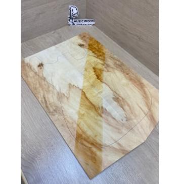 Клён Американский Волнистый заготовка на топ Смешанный ААА Волна АА 17х186-182х515-490 мм - 2 шт. (книжкой) АКЦИЯ-11