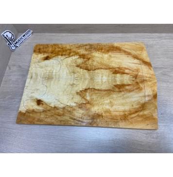 Клён Американский Волнистый заготовка на топ Смешанный ААА Волна АА 17х186-182х515-490 мм - 2 шт. (книжкой) АКЦИЯ-0