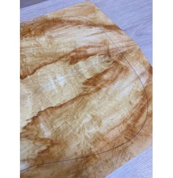 Клён Американский Волнистый заготовка на топ Смешанный ААА Волна АА 17х186-182х515-490 мм - 2 шт. (книжкой) АКЦИЯ-12