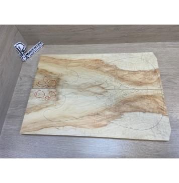 Клён Американский Волнистый заготовка на топ Смешанный АА Волна АА 20х188х540 мм - 2 шт. (книжкой) АКЦИЯ-7