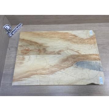 Клён Американский Волнистый заготовка на топ Смешанный АА Волна АА 20х188х540 мм - 2 шт. (книжкой) АКЦИЯ-9