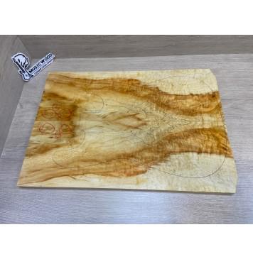 Клён Американский Волнистый заготовка на топ Смешанный АА Волна АА 20х188х540 мм - 2 шт. (книжкой) АКЦИЯ-0