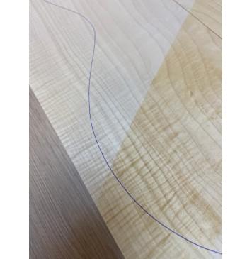 Клён Белый Явор, Волнистый заготовка на топ Смешанный АА Волна А 22х190-165х440 мм - 2 шт. (книжкой) Уценка-потемнения с обратной стороны-12