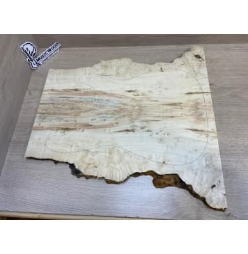 Клён Американский Каповый заготовка на топ под заливку Смешанный ААА Кап АА 19х220-155х525 мм - 2 шт. (книжкой) -2