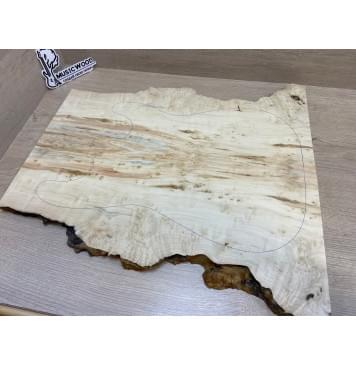 Клён Американский Каповый заготовка на топ под заливку Смешанный ААА Кап АА 19х220-155х525 мм - 2 шт. (книжкой) -3