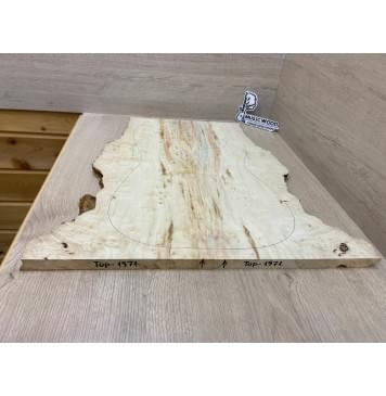 Клён Американский Каповый заготовка на топ под заливку Смешанный ААА Кап АА 19х220-155х525 мм - 2 шт. (книжкой) -5