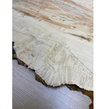 Клён Американский Каповый заготовка на топ под заливку Смешанный ААА Кап АА 19х220-155х525 мм - 2 шт. (книжкой) -7