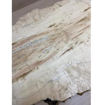 Клён Американский Каповый заготовка на топ под заливку Смешанный ААА Кап АА 19х220-155х525 мм - 2 шт. (книжкой) -9