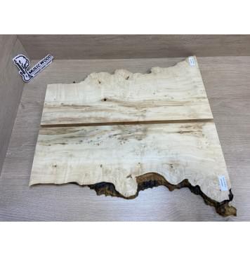 Клён Американский Каповый заготовка на топ под заливку Смешанный ААА Кап АА 19х220-155х525 мм - 2 шт. (книжкой) -10