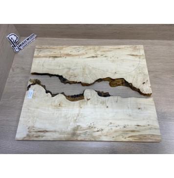 Клён Американский Каповый заготовка на топ под заливку Смешанный ААА Кап АА 19х220-155х525 мм - 2 шт. (книжкой) -12