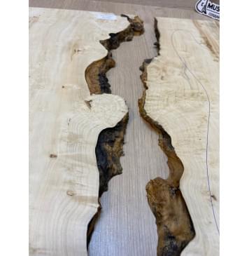 Клён Американский Каповый заготовка на топ под заливку Смешанный ААА Кап АА 19х220-155х525 мм - 2 шт. (книжкой) -8