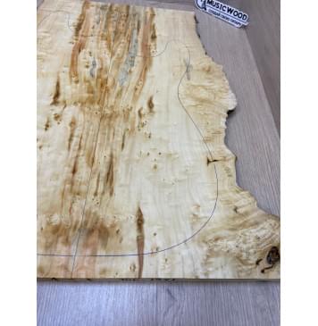 Клён Американский Каповый заготовка на топ под заливку Смешанный ААА Кап АА 19х220-155х525 мм - 2 шт. (книжкой) -11