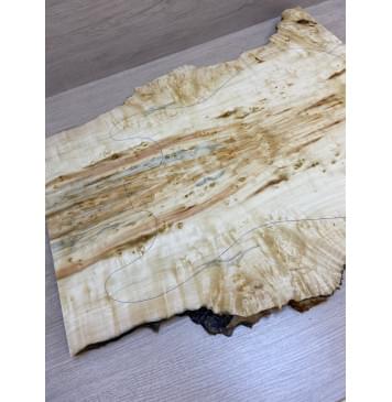 Клён Американский Каповый заготовка на топ под заливку Смешанный ААА Кап АА 19х220-155х525 мм - 2 шт. (книжкой) -15