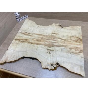 Клён Американский Каповый заготовка на топ под заливку Смешанный ААА Кап ААА 20х220-160х530 мм - 2 шт. (книжкой) -3