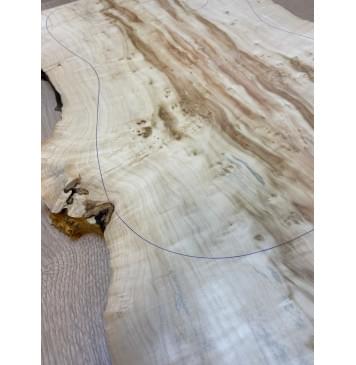 Клён Американский Каповый заготовка на топ под заливку Смешанный ААА Кап ААА 20х220-160х530 мм - 2 шт. (книжкой) -4