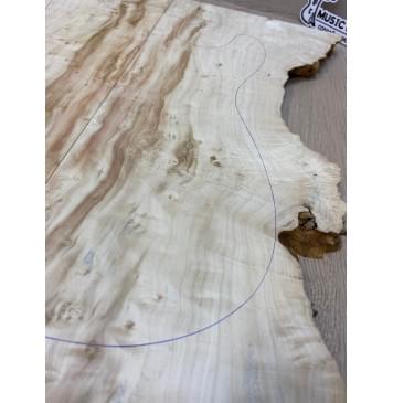 Клён Американский Каповый заготовка на топ под заливку Смешанный ААА Кап ААА 20х220-160х530 мм - 2 шт. (книжкой) -5