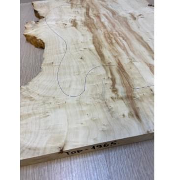 Клён Американский Каповый заготовка на топ под заливку Смешанный ААА Кап ААА 20х220-160х530 мм - 2 шт. (книжкой) -7