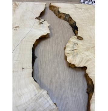 Клён Американский Каповый заготовка на топ под заливку Смешанный ААА Кап ААА 20х220-160х530 мм - 2 шт. (книжкой) -10