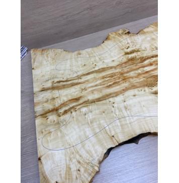 Клён Американский Каповый заготовка на топ под заливку Смешанный ААА Кап ААА 20х220-160х530 мм - 2 шт. (книжкой) -17