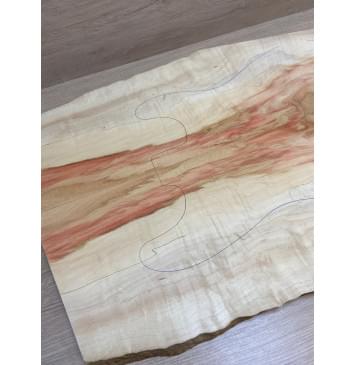 Клён Американский Волнистый заготовка на топ Смешанный А Волна А 18х205-170х580-555 мм - 2шт.(книжкой)-6