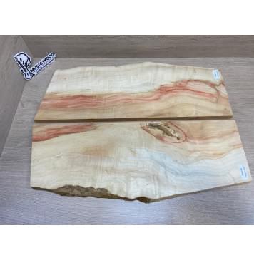 Клён Американский Волнистый заготовка на топ Смешанный А Волна А 18х205-170х580-555 мм - 2шт.(книжкой)-0