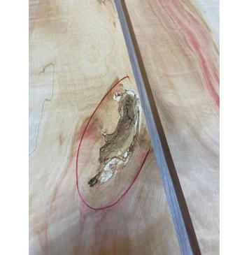 Клён Американский Волнистый заготовка на топ Смешанный А Волна А 18х205-170х580-555 мм - 2шт.(книжкой)-8