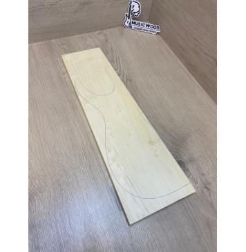 Клён Американский заготовка на топ для Тревел гитары Смешанный ААА 19х160-125х500 мм (1 шт под распил)-7