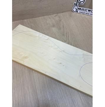 Клён Американский заготовка на топ для Тревел гитары Смешанный ААА 19х160-125х500 мм (1 шт под распил)-6