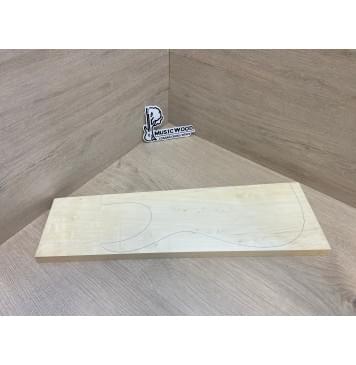 Клён Американский заготовка на топ для Тревел гитары Смешанный ААА 19х160-125х500 мм (1 шт под распил)-0