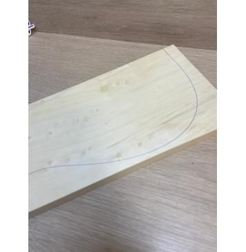 Клён Американский заготовка на топ для Тревел гитары Смешанный ААА 19х160-125х500 мм (1 шт под распил)-4