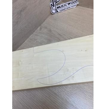 Клён Американский заготовка на топ для Тревел гитары Смешанный ААА 19х160-125х500 мм (1 шт под распил)-8