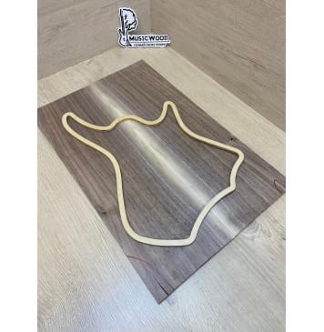 Орех Американский Заболонь заготовка на топ для Тревел гитары Радиал А 9х150х460 мм - 2 шт. (книжкой) АКЦИЯ-7