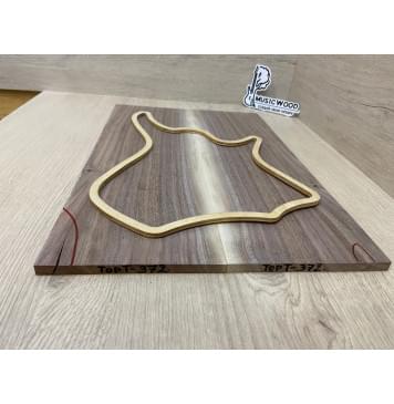 Орех Американский Заболонь заготовка на топ для Тревел гитары Радиал А 9х150х460 мм - 2 шт. (книжкой) АКЦИЯ-5