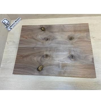 Орех Американский заготовка на топ под заливку Тангент А 20х173х465 мм - 2 шт (книжкой)-0