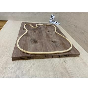 Орех Американский заготовка на топ под заливку Тангент А 20х173х465 мм - 2 шт (книжкой)-6